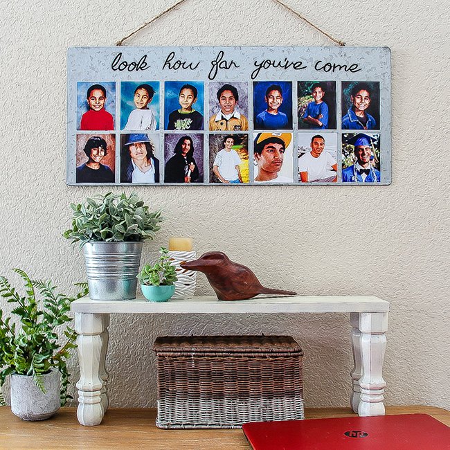 Use your child's school photos to create a DIY photo frame to display in your home. <a href="/TonyaStaab/">Tonya Staab</a> shares how: ow.ly/MoZK30mAxGE