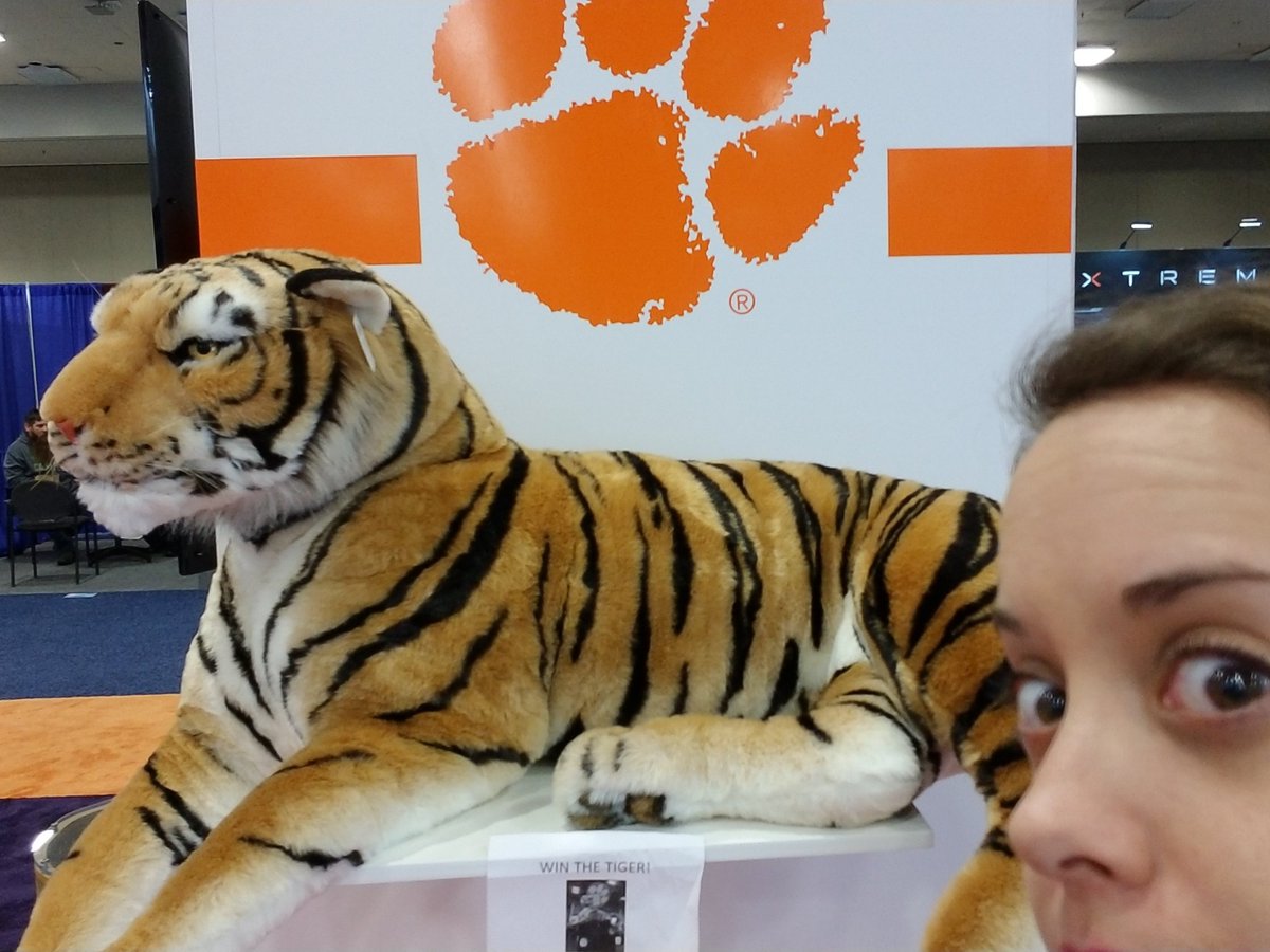 LunaBackes's tweet photo. A tiger at SC #ClemsonSC18! https://t.co/fp6hp2dyg3