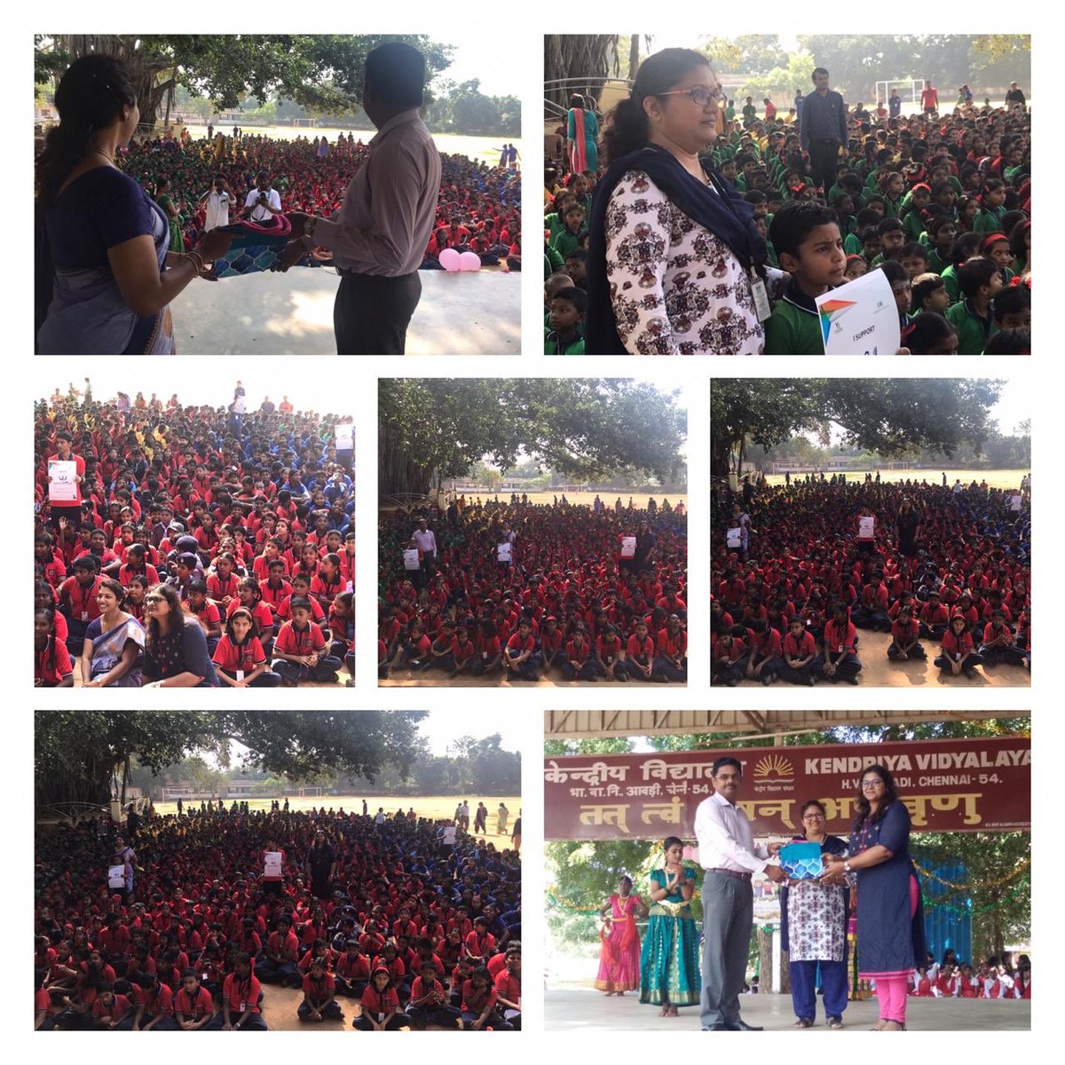 2270 students!!! Woah! Sensitised on Safe and unsafe touch. Though I couldn’t participate, hearing the level of participation brought back my childhood memories. So vibrant and so lovely 😊 #YiChennai <a href="/MasoomYi/">Yi Masoom</a> Kudos to Sapna and Mrs Soshina.. their spirits are unmatched #CSA