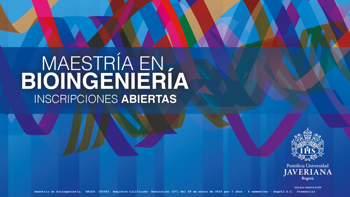 bioing_PUJ's tweet photo. Recuerda: Pronto cerramos inscripciones a la Maestría en #Bioingeniería @UniJaveriana en https://t.co/eHVYLA7gT4 (info sobre temáticas, apoyo financiero, horarios convenientes, duración). Videoclip:  https://t.co/tLAmUwF0Hw  vía @YouTube https://t.co/dOLj7pQycS