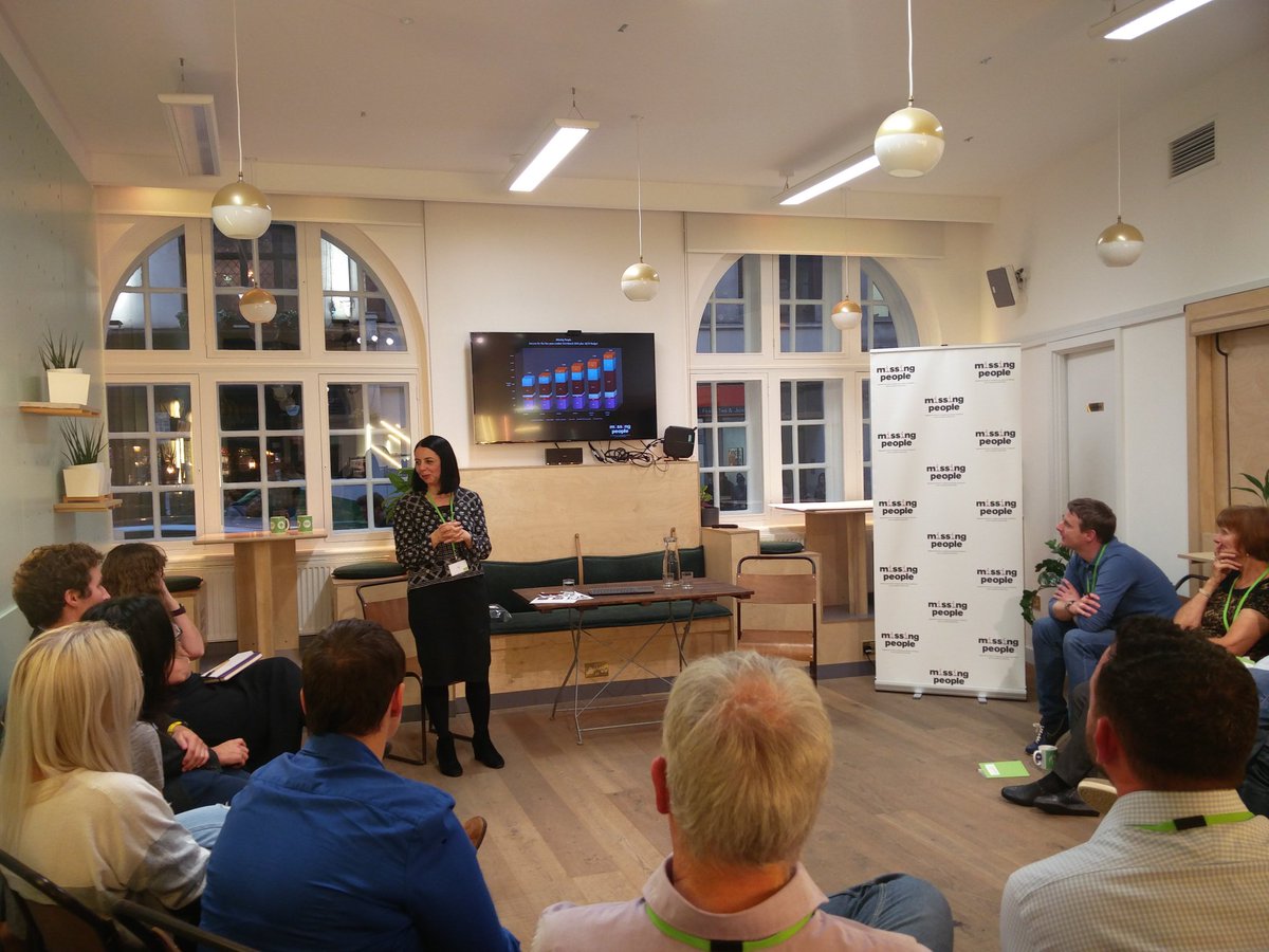 CharityIdeathon's tweet photo. This week's @CharityIdeathon is with @missingpeople - currently hearing from their CEO Jo Youle about the work they do and the challenge they've set our participants. Looking forward to the next two days! #Ideathon https://t.co/quuuzs852P