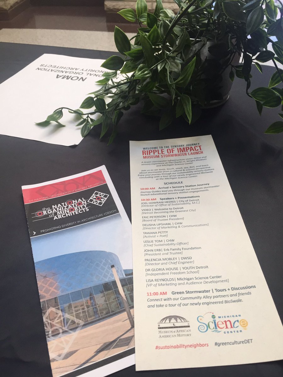 NOMADetroit (@nomadetroit) on Twitter photo We’re here at the Ripple of Impact - Museum Stormwater Launch at <a href="/TheWrightMuseum/">Museum of African American History</a> and @mi_sci
#architects are #sustainabilityneighbors #greencultureDET We’re here at the Ripple of Impact - Museum Stormwater Launch at <a href="/TheWrightMuseum/">Museum of African American History</a> and @mi_sci
#architects are #sustainabilityneighbors #greencultureDET