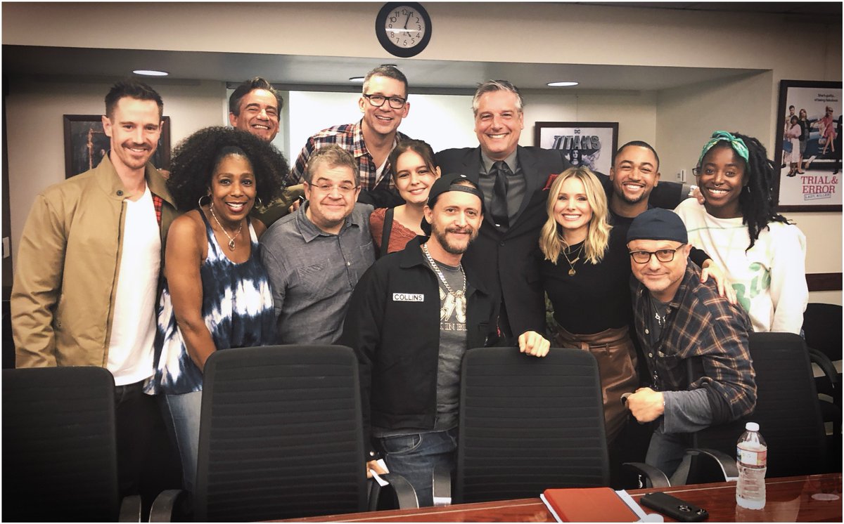 RobThomas's tweet image. From the #VeronicaMars table read. This is some indication of who is in episode 1. It doesn't mean your fave doesn't come in later.  @IMKristenBell @PD3Official @golfstoomuch @jason_dohring @dawnn_lewis @pattonoswalt @ricocolantoni @IzabelaVidovic @ccollinsjr @dstarzyk