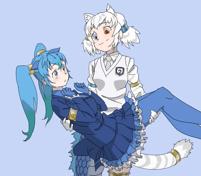お姫様抱っこに挑戦するセイリュウとビャッコ 