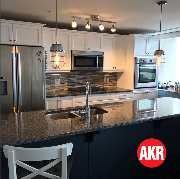 AtlKitchens's tweet image. AKR Refinish/Paint project at Kings Wharf Dartmouth NS