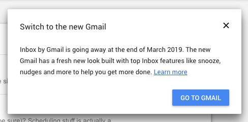 fb42's tweet image. .@Google why are you retiring @inboxbygmail?! Inbox is a great product. Gmail is no replacement for it. ☹️ #saveinbox