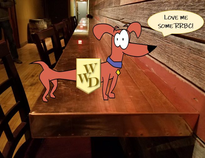 Look who showed up in the taproom today... it's Weiner Wednesday Dog! Come in and grab a $4 gourmet sausage and side between 11am-3pm. Change your life forever with a Hazelnut Beerwurst! #Lunchtime #CraftBeer