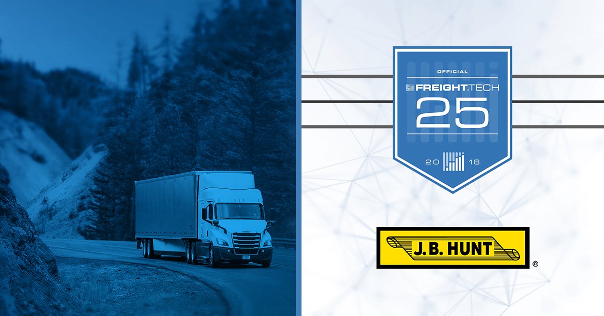 jbhunt360's tweet image. We are honored to be recognized by @FreightWaves as one of the top 5 most innovative companies in the freight industry. The #supplychain is changing and we are proud to bring new, forward-thinking ideas to market! #JBHTDisrupt #FreightTech25 jb.ht/FT25