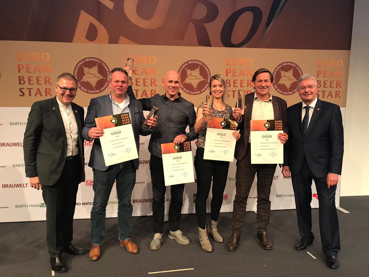 Niet normaal. Vier gouden medailles bij de European Beer Star Awards! Een geweldige bekroning voor ons hele team. #latrappe