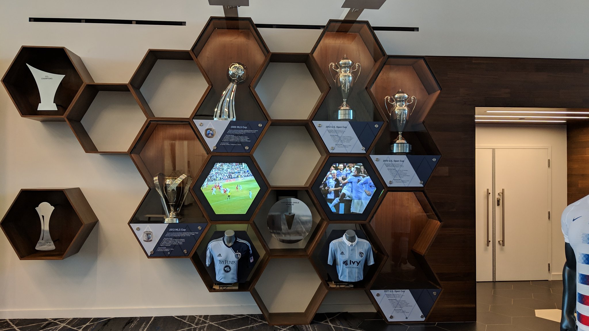 Andy on X: Pretty sweet new trophy display case at #SportingKC's Pinnacle  training facility. I'm reliably informed there's plenty of room, and design  ideas, for another one  / X