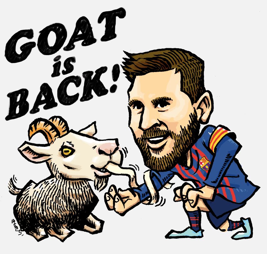 ゆうきち Di Twitter Goatisback Messi Illustration イラスト メッシ サッカーイラスト