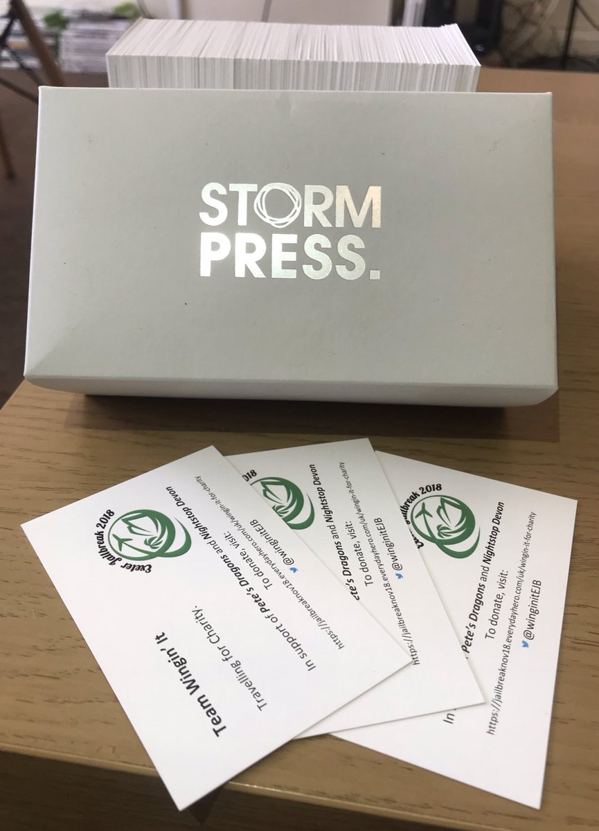 winginitEJB's tweet image. A HUGE thank you to @Stormpress who made us these awesome cards in preparation for Exeter Jailbreak. Please continue to donate anything you can through the link in our bio. and help support our two fantastic charities @ThePetesDragons and @DepaulNightstop Devon. #ExeterJailbreak