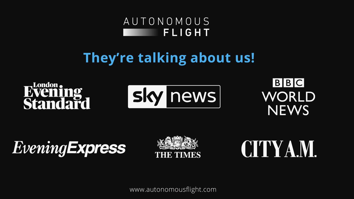 AutonomousFlt's tweet image. Learn more about us at autonomousflight.com and check out the great articles from @SkyNews @EveningStandard @BBCWorld @EveningExpress @thetimes @CityAM #AutonomousDrone #TheFutureisHere