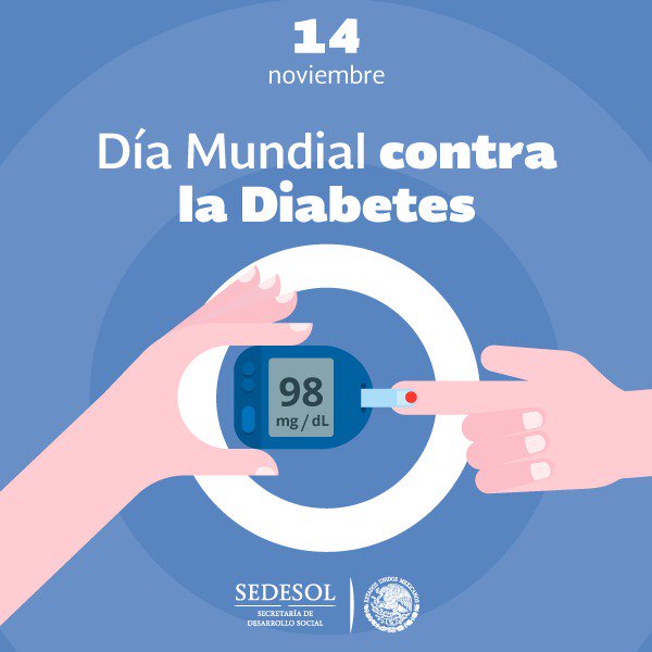 Hoy conmemoramos el #DiaMundialDeLaDiabetes, el cual fue instaurado desde el año 1991, ante el alarmante crecimiento de pacientes con esta enfermedad.

🔘La #Diabetes es una enfermedad crónica en la que se produce un exceso de glucosa o azúcar en la sangre y en la orina. 🔘
