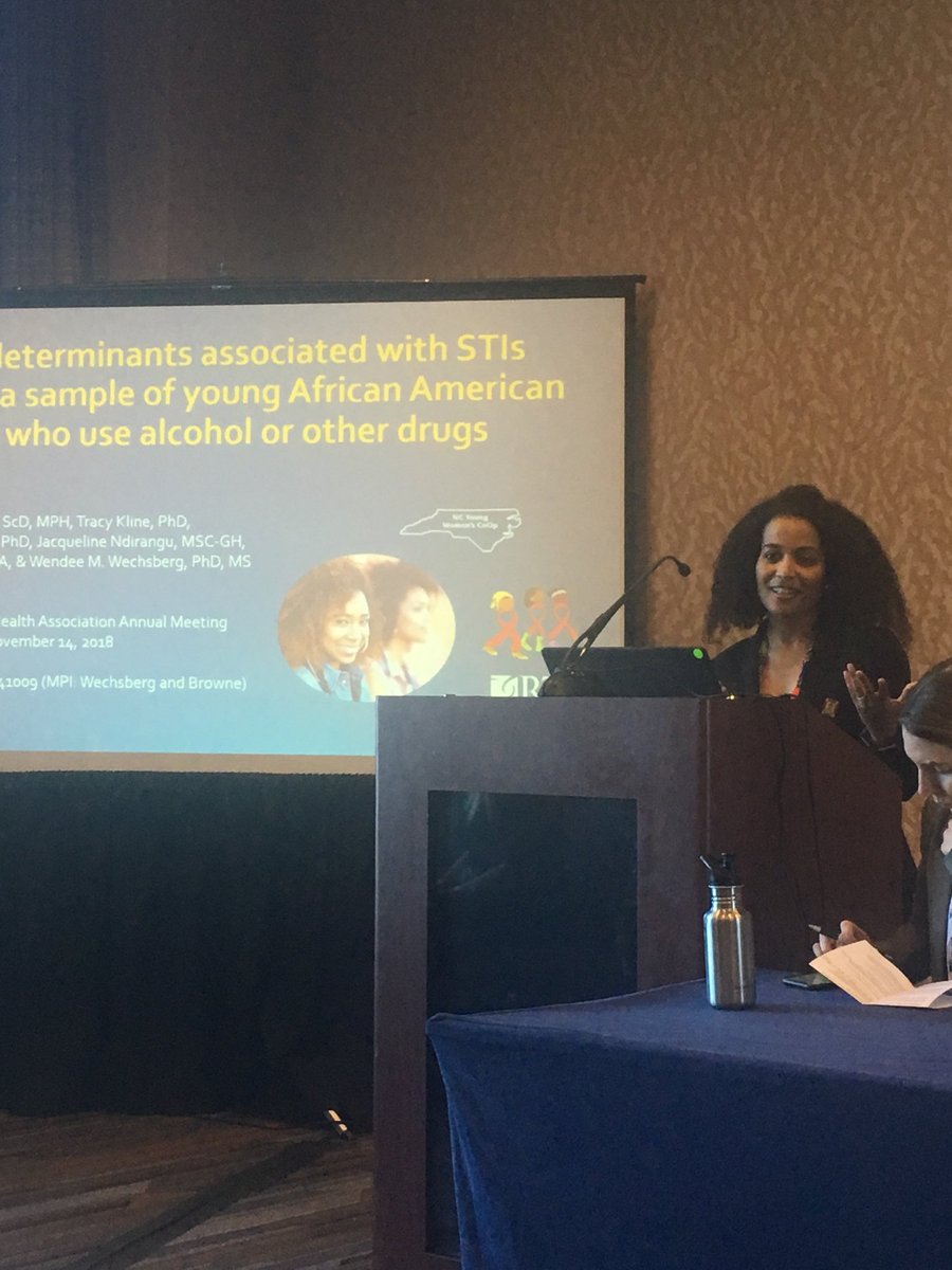 Dr Felicia Browne shares STI  issues, social determinants and health disparities among young African American women in NC #APHA2018  ⁦@RTI_Intl⁩  ⁦@RTI_Gender⁩