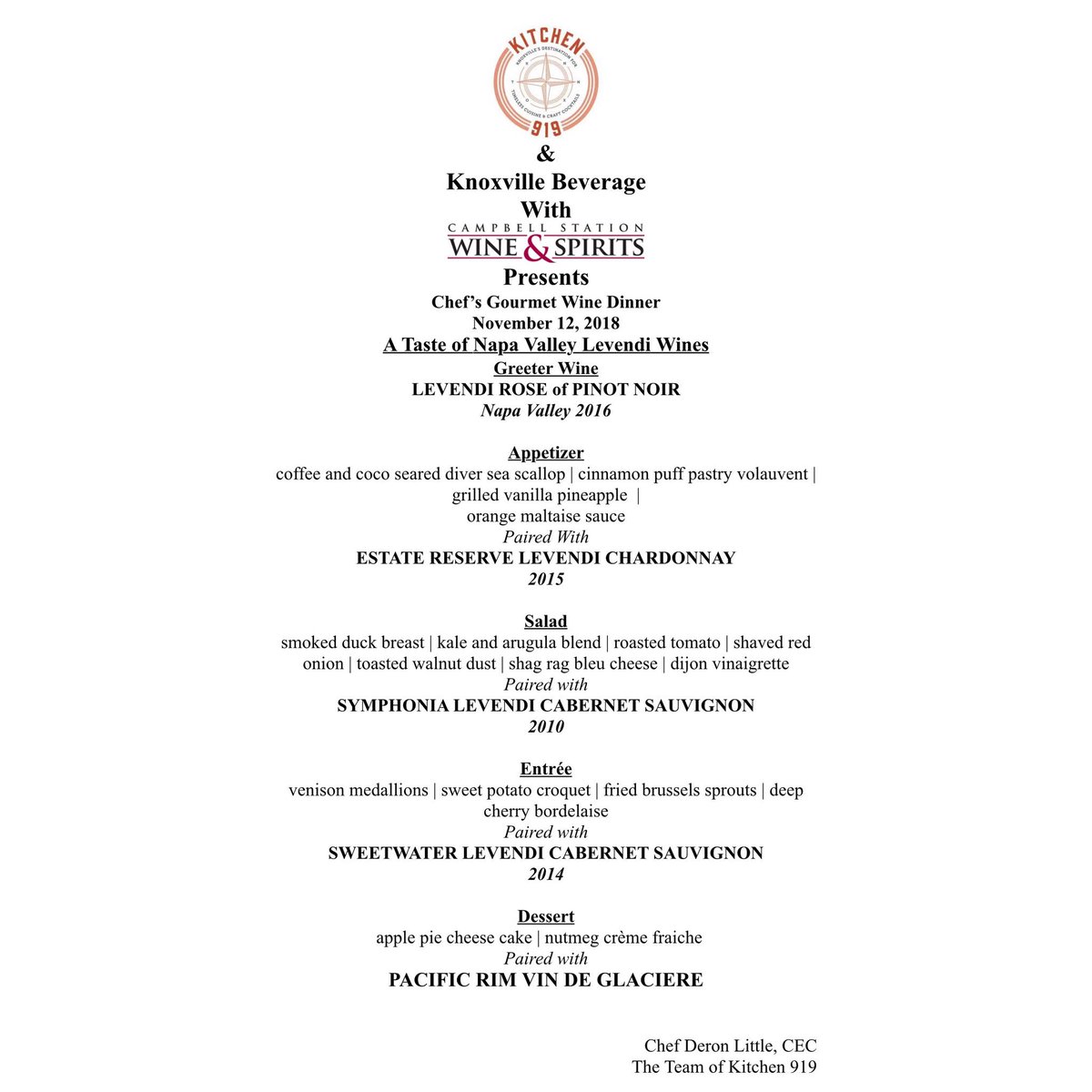 Join us tonight at 6:30pm for a gourmet wine dinner featuring Levendi Wine, cohosted by <a href="/kitchen919/">kitchen919</a> &amp; @campbell_station_wine! We hope to see you there! #levendiwinery #winedinner #winetasting