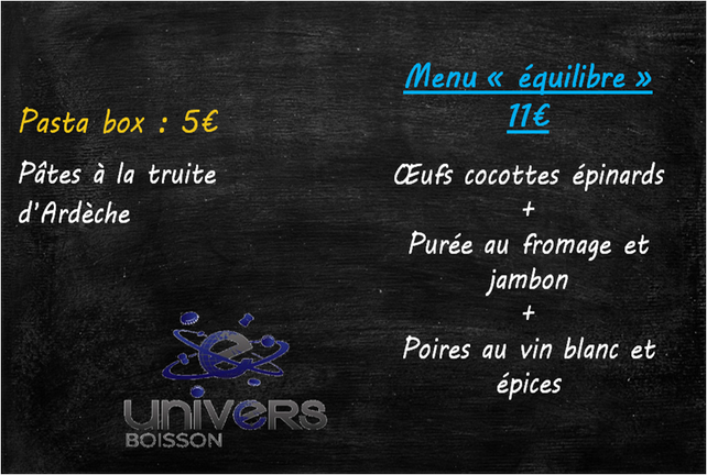 TicTac_Toque's tweet photo. On se retrouve demain #mardi13novembre pour #déjeuner à @Univers_boisson ! #menu #valence #drôme #foodtruck #cuisinedesaison #produitslocaux #midi #nouriture #bienmanger https://t.co/kgXmUXNjC8