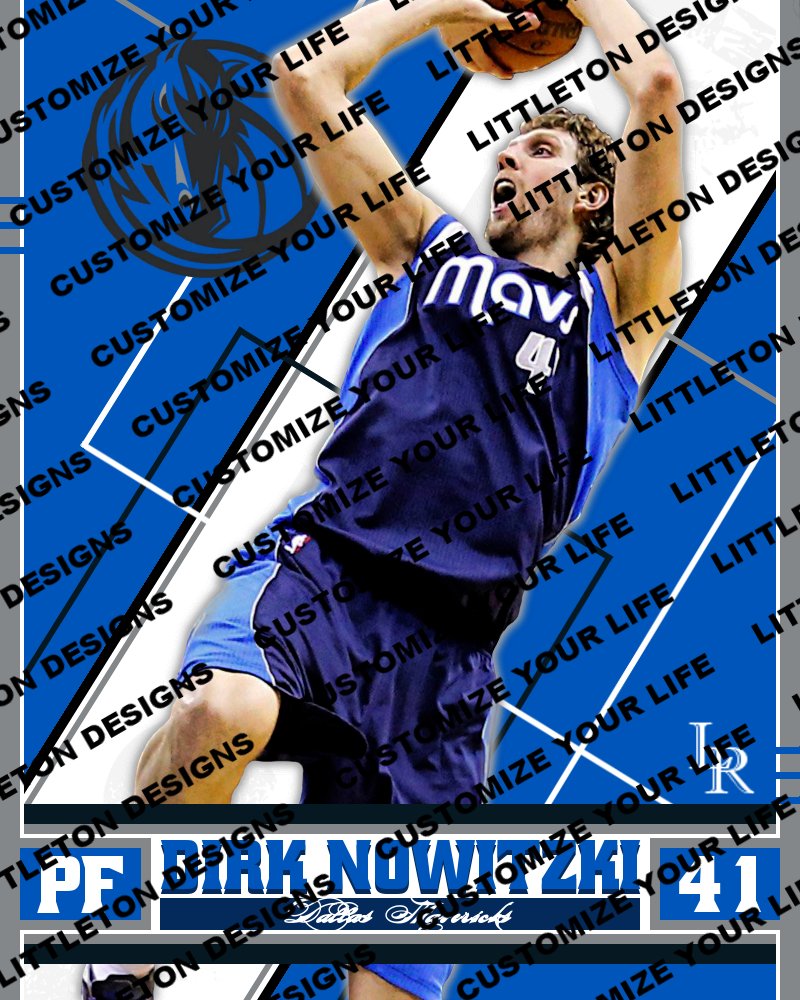 LittletonDesign's tweet image. The brand new 2019 Littleton Reserve, celebrating 10 years of custom cards, featuring the G.O.A.T., Dirk Nowitzki!