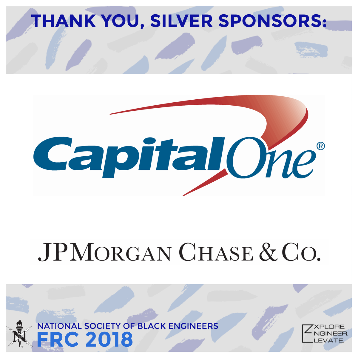 R2NSBE's tweet photo. We would like to thank our silver sponsors for everything they've done for NSBE Region II! Come check them out at #NSBEFRC #R2FRC this week! https://t.co/CrJWfdDvoF