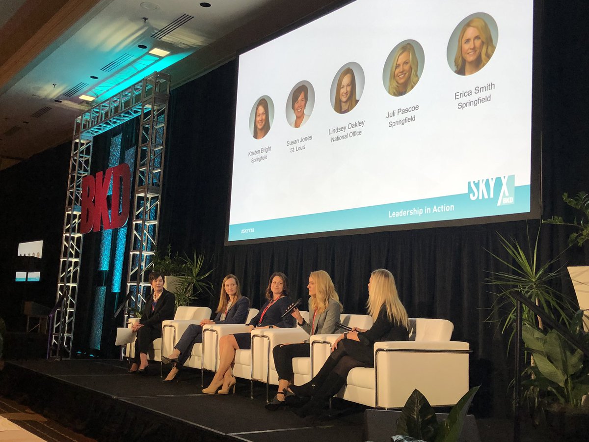 Getting ready to hear about their recent path to partnership- powerful women leading <a href="/BKDLLP/">Forvis</a> as part of #SKYx18
