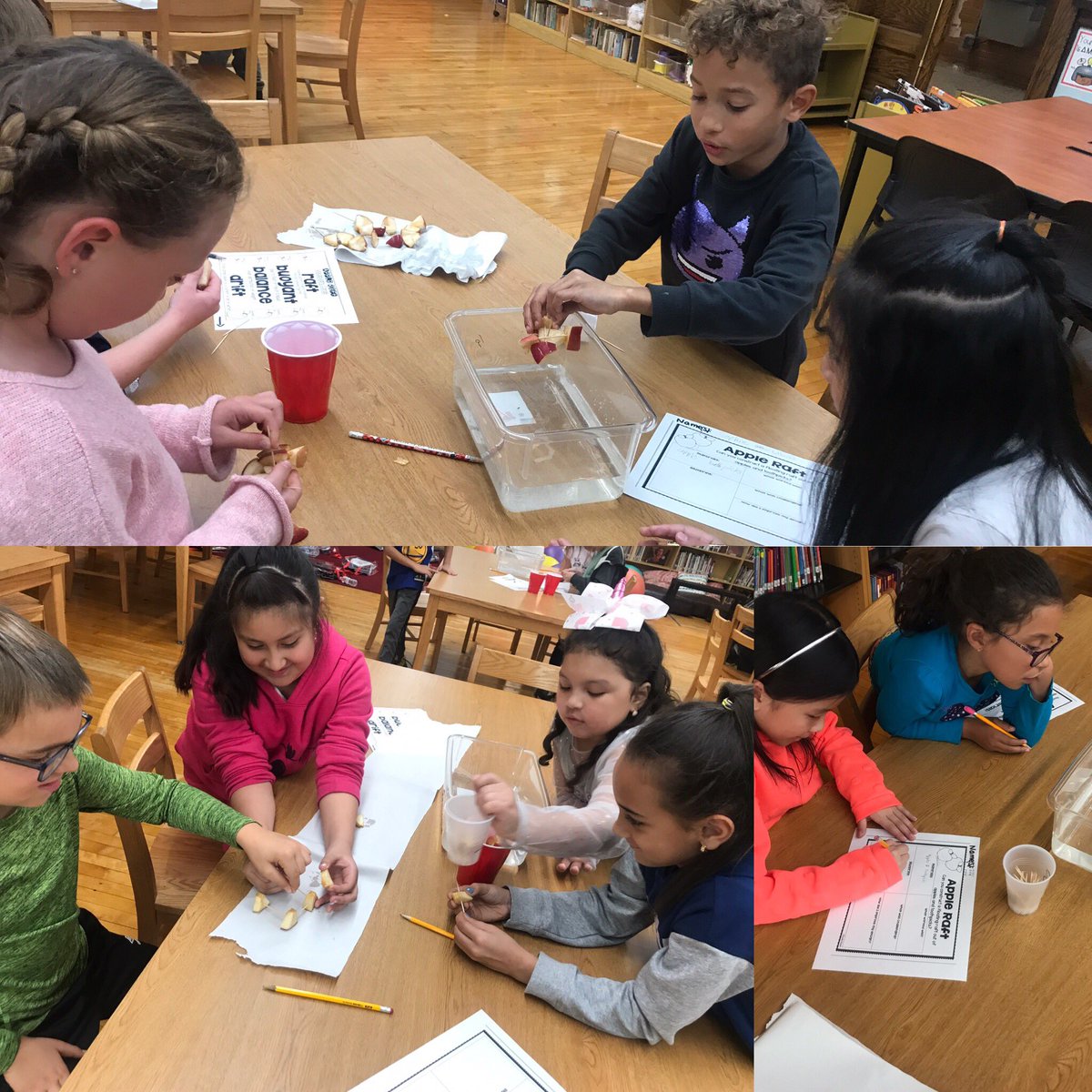 NilEUlas's tweet image. My third graders became naval architects today when learning about buoyancy, balance, and drift in order to build their own rafts! #WeeMake #WeeCreate #WeeLearn #FutureReady