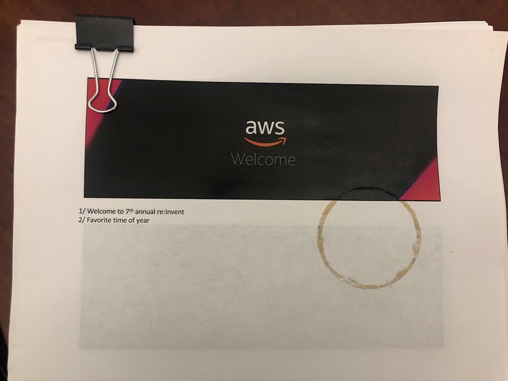 ajassy's tweet image. Am now fully though a decent draft of my #AWS #reInvent keynote, and it’s chock-full. Gonna try to squeeze 4 hrs of content into less than 3. Will be action-packed end to end. Had to move a bunch of things out, so expect some goodies in the next two weeks.