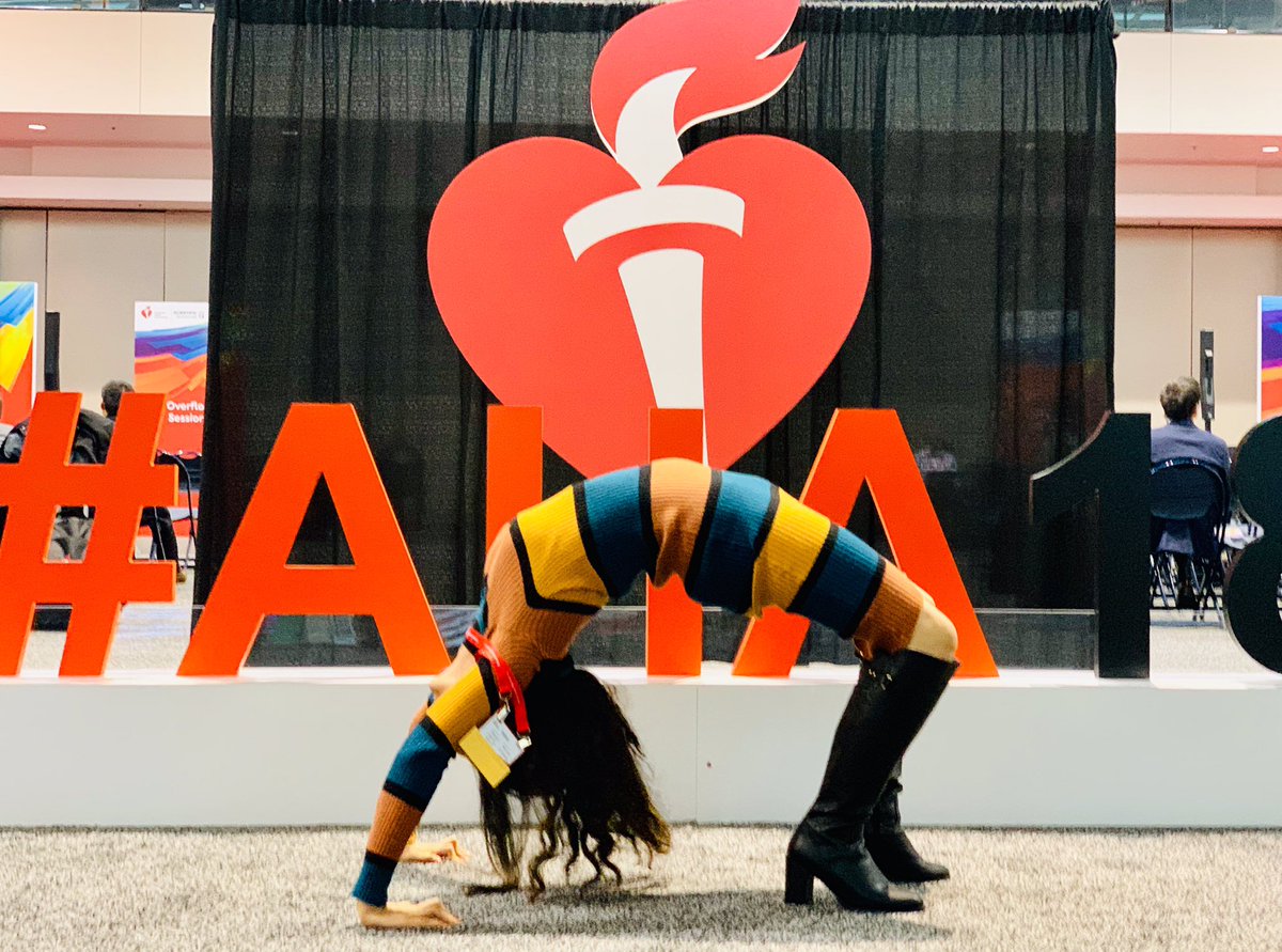A 🧘‍♀️ trial from India 🇮🇳 done in post MI #patients at #AHA18 “yogacare” motivated me. 
#yoga at #AHA18 @AHAMeetings @ACCinTouch #prevention @Yoga_Journal @DailyCupofYoga #yogaeverydamnday #yogaforhearthealth 
#primaryprevention 
#ExerciseIsMedicine 
@ShariqShamimMD