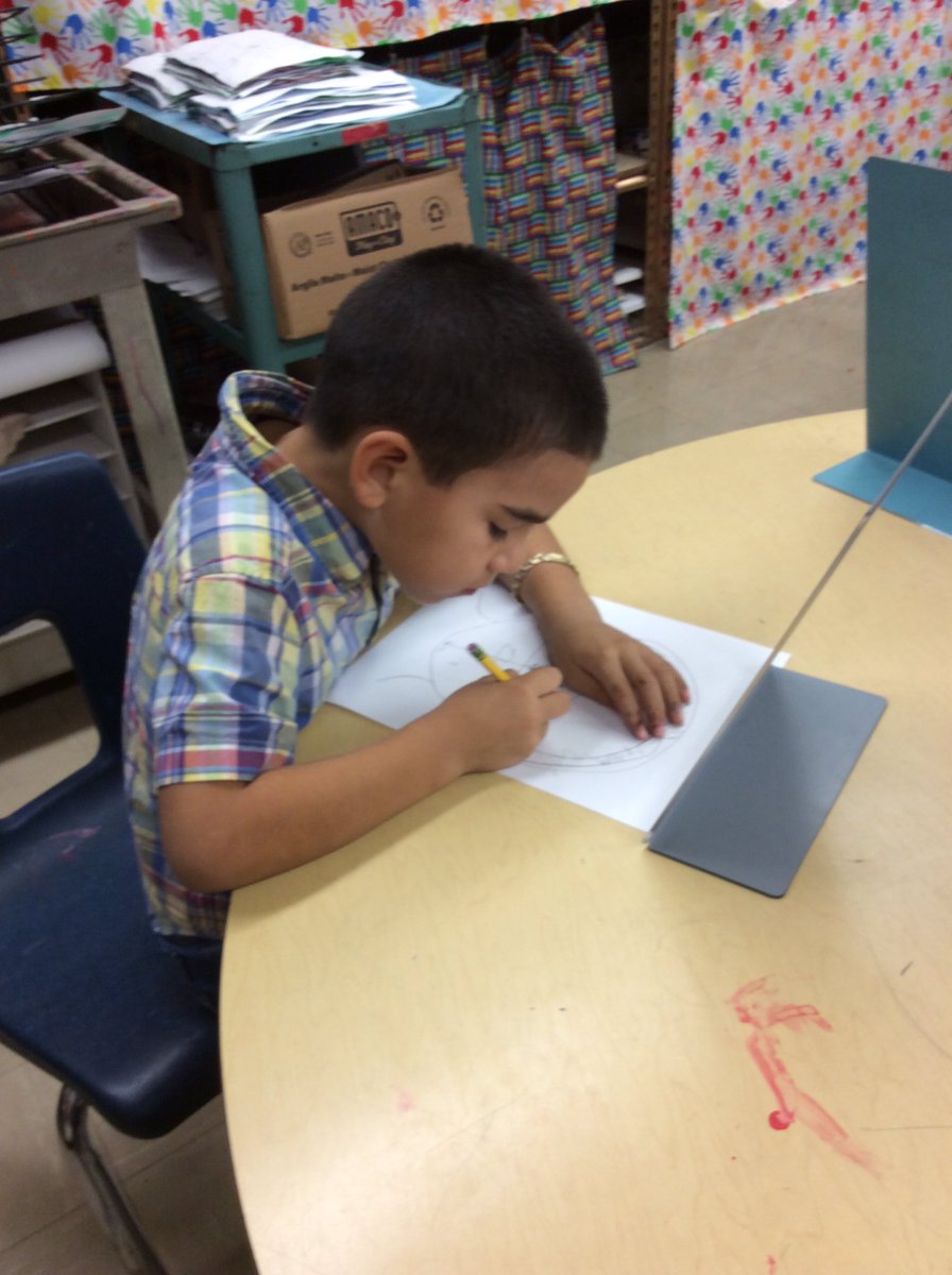 Learning about self portraits in kindergarten! <a href="/MrsSouthwood/">Heather Southwood</a> #WeBelieveinBRE