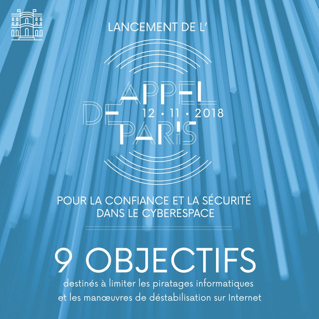 cybervictimes's tweet photo. 🕊️https://t.co/A9ZW7AmLkk soutient l'#AppelDeParis pour la confiance et la #sécurité dans le #cyberespace, qui encourage notamment "les initiatives qui permettent d’accroître la résilience et les compétences des utilisateurs".  #ParisCall #IGF2018
https://t.co/ZuTUhooUgD https://t.co/zn4bP9h7Kz