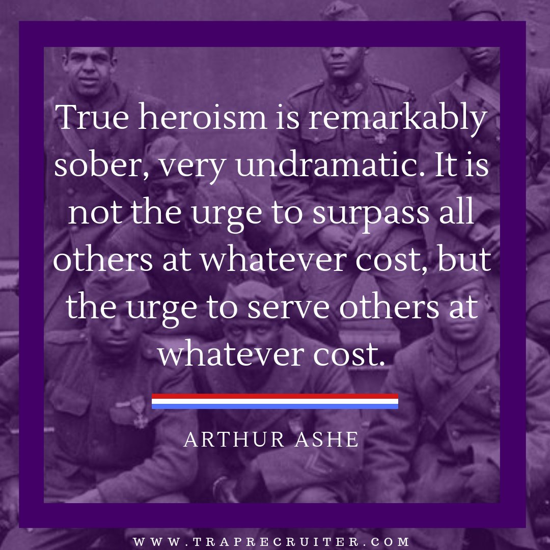 True heroism = service to others. 

#MondayMotivation #TrapRecruiter #HireAVet #VeteransDay #VeteransDay18 #VeteransEmployment #DeliberateDiversity #IntentionalInclusion #Diversity #Inclusion