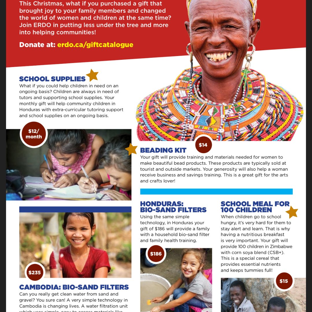 ycnewfoundland's tweet photo. For under $20 you can purchase school supplies, beading kits, and school meals for 100 children. This Christmas, lets put less under the tree and more into helping communities! https://t.co/4wwhwmM2oj