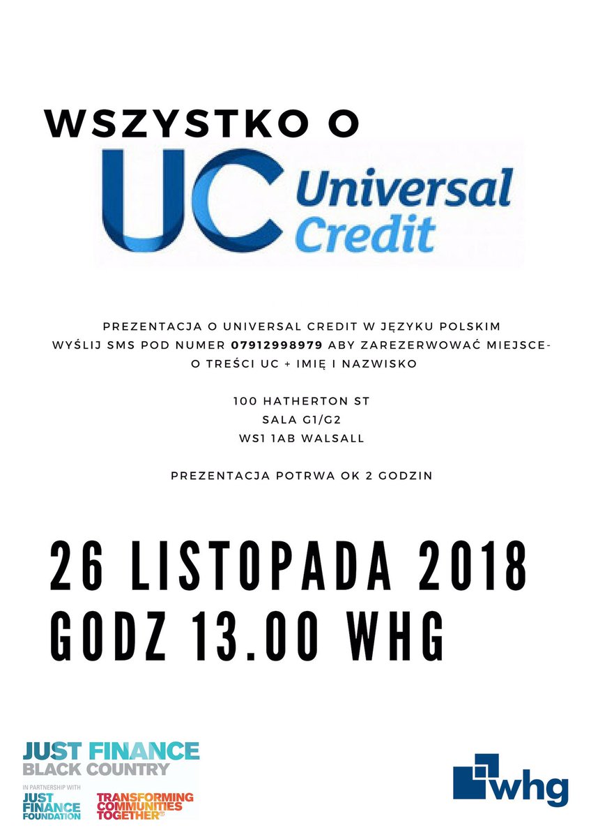 strength_comms's tweet photo. We’re delighted that as part of our @justfinancebc partnership with @walsallwhg and @whgMoneyAdvice we’ll be delivering the @justfinancefdn #UCSavvy session in Polish to ensure as many people as possible are ready for #UniversalCredit 👍 https://t.co/Nfd3RWMNXP