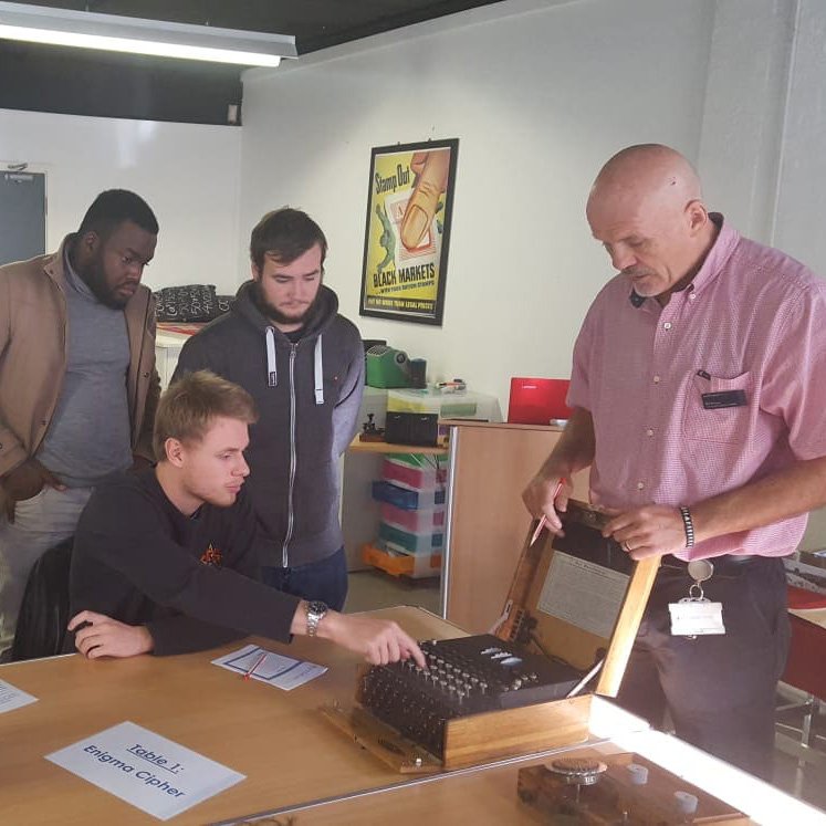 omnesedu_london's tweet photo. @IngenieursECE #engineering students discovered the challenges posed by #enigma and the machine that helped solve it @bletchleypark  ! #turing #codebreakers #eceparis #engineers @INSEEC_U_London #miltonkeynes https://t.co/Jd6qkJhTan