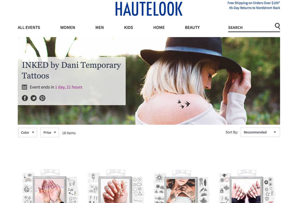 INKEDbydani's tweet photo. We've partnered with HauteLook to offer you an amazing deal! https://t.co/N4an2rAj15 https://t.co/Dmh6SAyugl