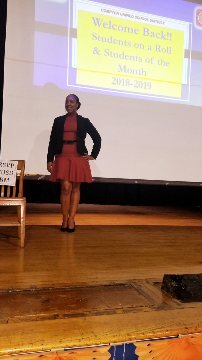 ask4itaccess1's tweet photo. @ComptonUnified @mrmicahali @MargieHGarrett @AllejandAlvarez 
1st Quarter Student on a Roll and Student of the Month Celebration was a huge success. The students were celebrated, the families packed the auditorium out and the Compton HS Band put the icing of the event. #cwa #cusd https://t.co/YtjVA99ZiH