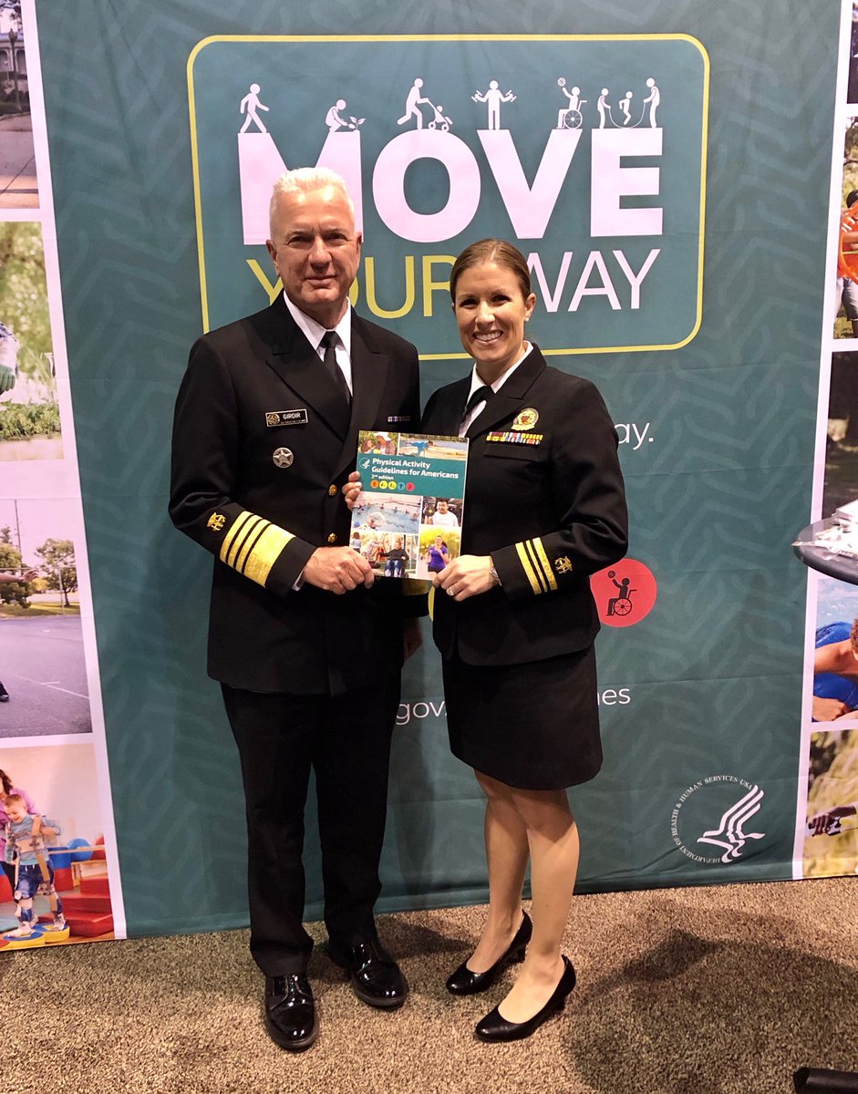 HHS_ASH's tweet image. Congratulations and huge thank you to LCDR Katrina Piercy, a lead author on the 2nd edition of the Physical Activity Guidelines for Americans. Very proud to give her my challenge coin! #AHA18 #PAGuidelines @HHSPrevention