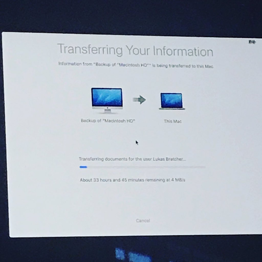 lbbratcher's tweet image. This makes me happier than it probably should.
-
-
-
#MacBookPro #iMac #Apple #TimeCapsule #TimeMachine #DataTransfer #AlwaysBackUpYourStuff #SoMuchDataToTransfer #472GB #SlowNetwork #33HoursToGo #WorthIt