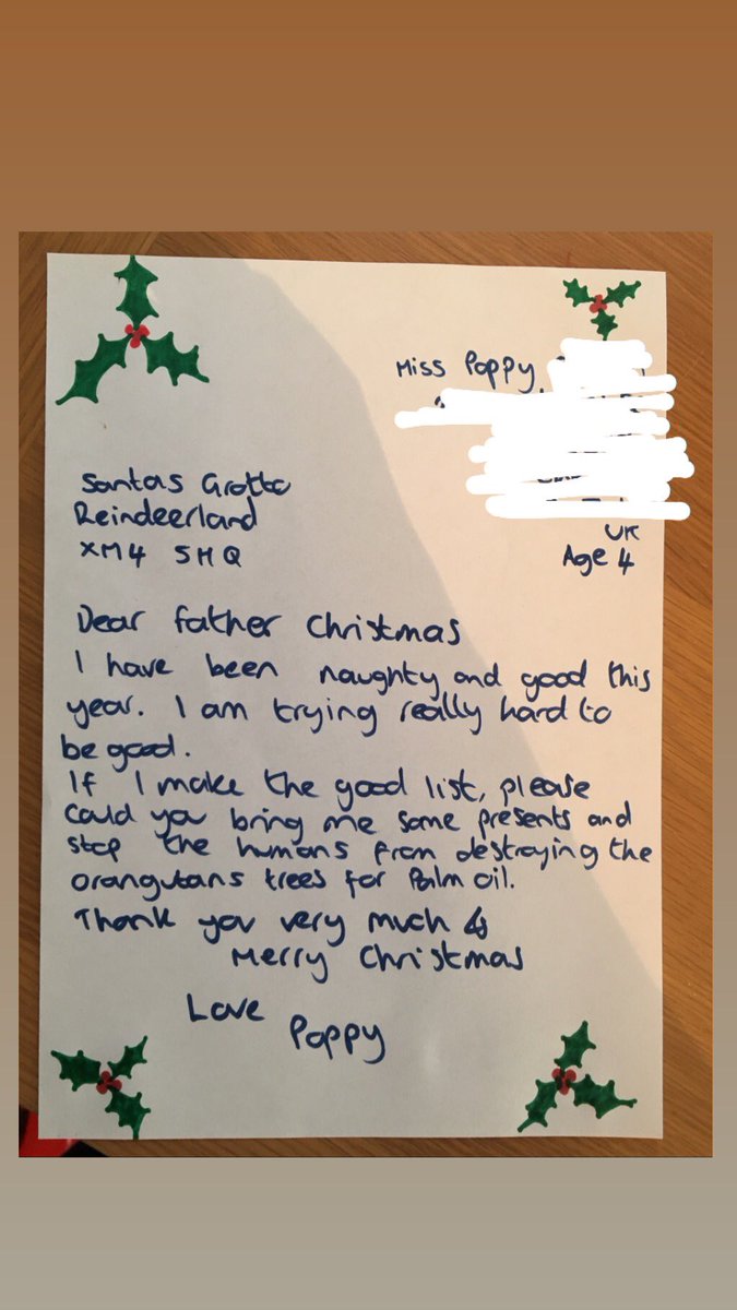 kaaattttiieee's tweet image. So my 4 year old daughter watched the banned TV Advert from @IcelandFoods and it made her feel pretty sad, today we wrote our letter to Father Christmas @rangtanforest #NoPalmOilChristmas #Fatherchristmasletter #daughter #proud #ourfutureleaders