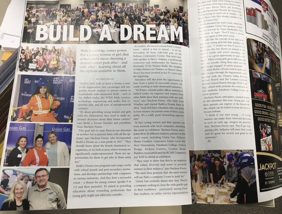 “I think if you start young... if young women can make these informed decisions at such an early age, imagine the possibilities. They will get high paying jobs, industry will meet their needs, and its good for society and good for the economy” @Build_ADream #idreamtobe