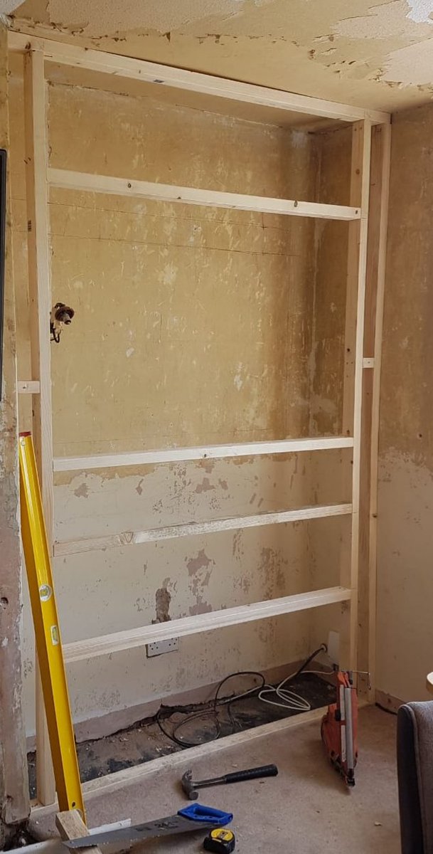 j_joiners's tweet image. TV built into wall. #joiner #joinery #builders #woodwork #bolton #northwest #jandd