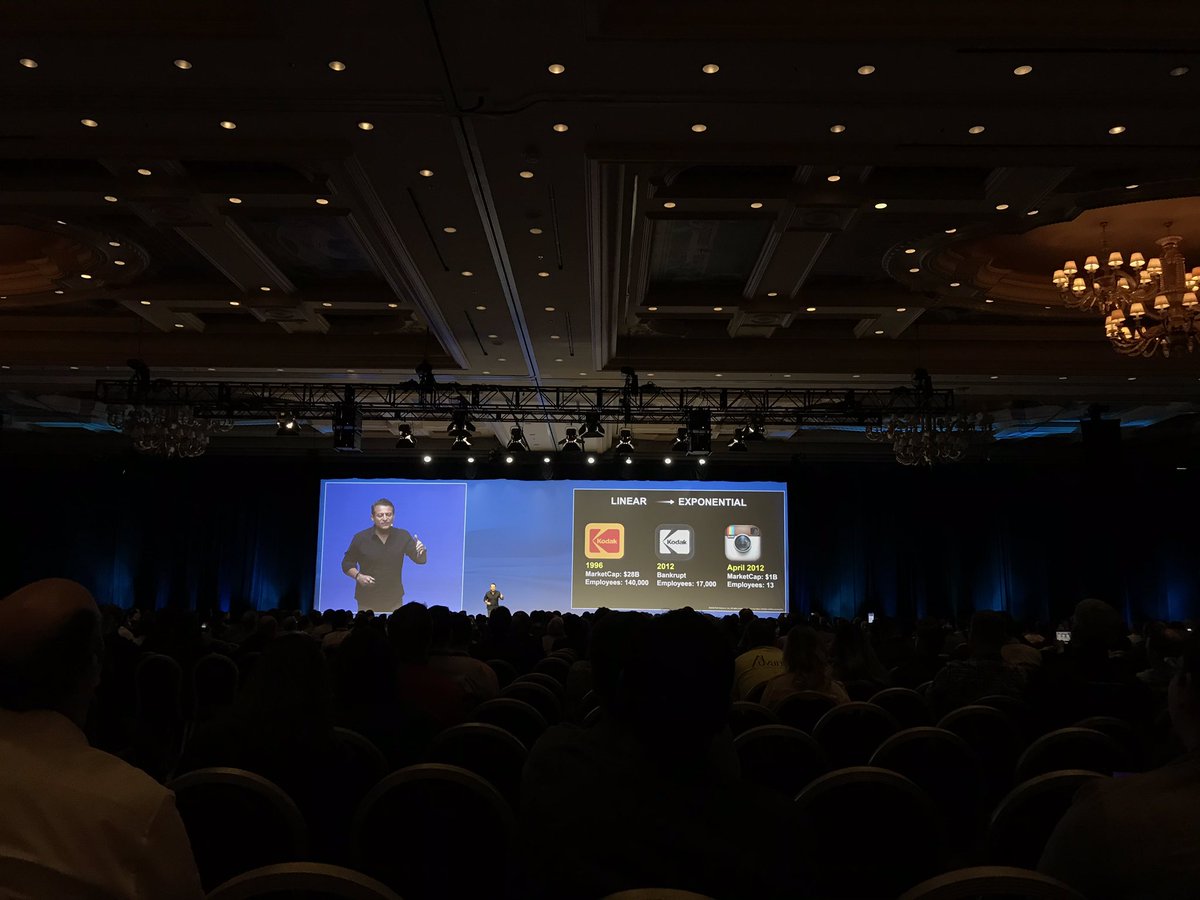 scottsh115's tweet image. Kodak invented the digital camera in the 1970’s but failed to see the opportunity as they thought they were a chemical and paper company. — Peter Diamondis at #ConnectAndConstruct #ForgeDevCon