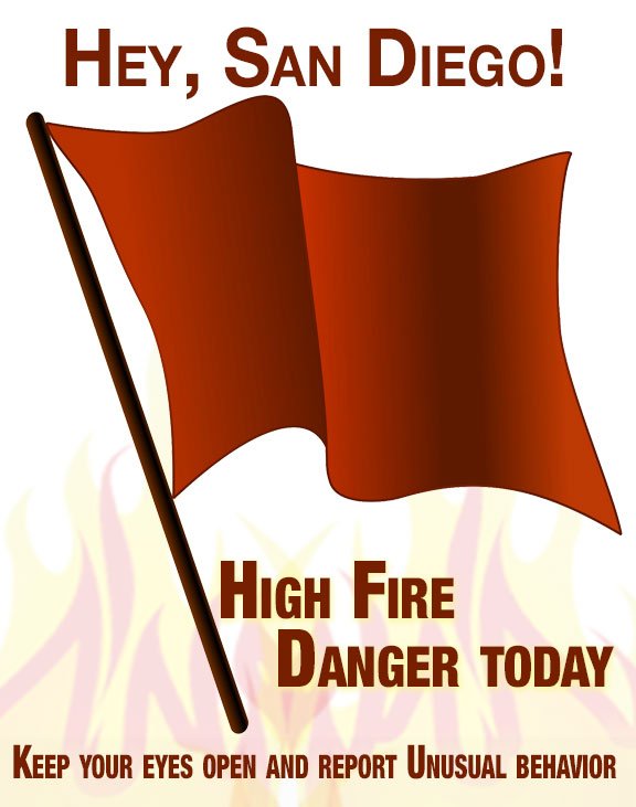 sdfirefdn's tweet image. Be vigilant today! #SantaAna winds can take one spark and destroy huge areas of  #SanDiego County.  If you see anyone behaving strangely, report it. You could be saving lives.  #redflagwarning