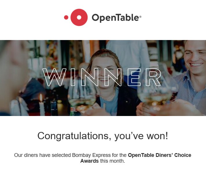 IndiYangTorquay's tweet photo. Many thanks to @bombayexpress1 customers for selecting us in the @OpenTable #DinersChoiceAwards - #Winners!
We are very grateful for your support & will be sharing some exciting new changes with you soon..!
#BombayExpressReloaded #Torquay #Devon #RegionalAsian #ElevatedCuisine https://t.co/22kDYAZagF
