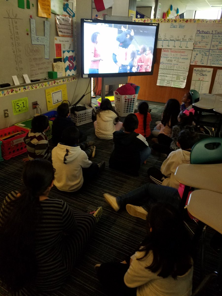 Love using Toro's Math Drills to start class on a dreary day, it really cheers the students up!  They love you @TexansTORO1.  Thanks @conocophillips! @Promethean #LeopardsShine @CFISDLieder #3rdgrademath @cfisdmath