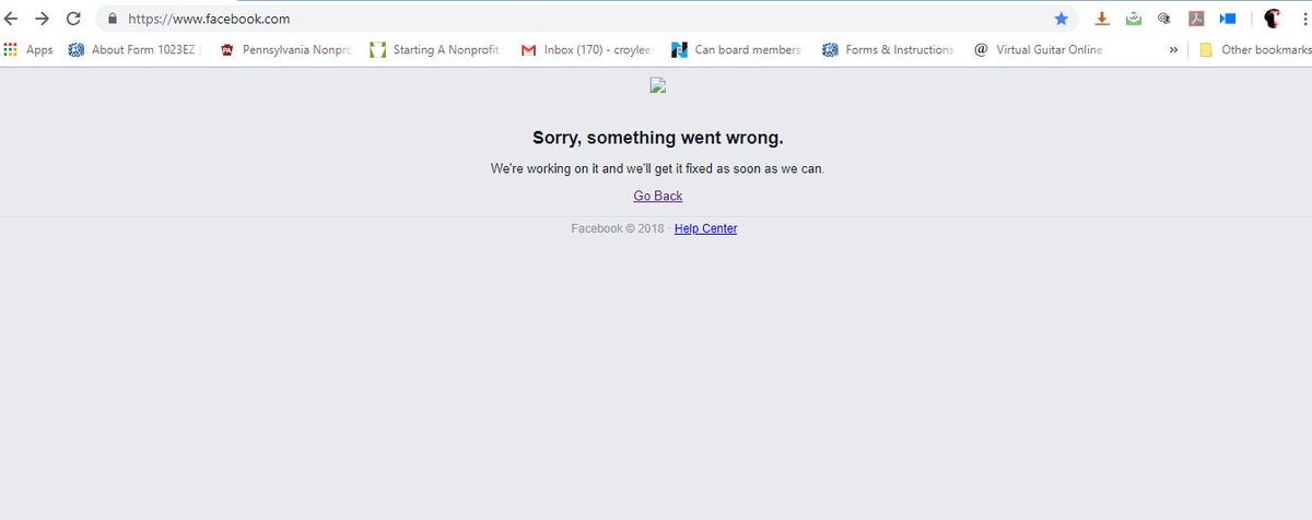 OneFishMedia's tweet image. #Facebook is down.