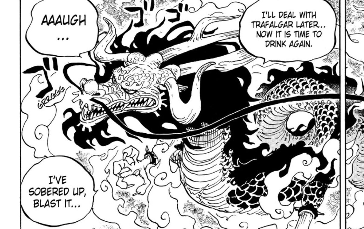 One Piece Chapter 1037 – Luffy VS Kaido: Drunken Dragon