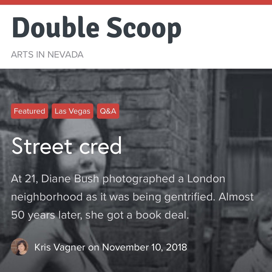 Today on Double Scoop: “It was extremely hard for me to get these intimate pictures because I had to learn how to speak to strangers.” —Las Vegas artist Diane Bush doublescoop.art/street-cred/ #lasvegasart #photography #streetphotography #art