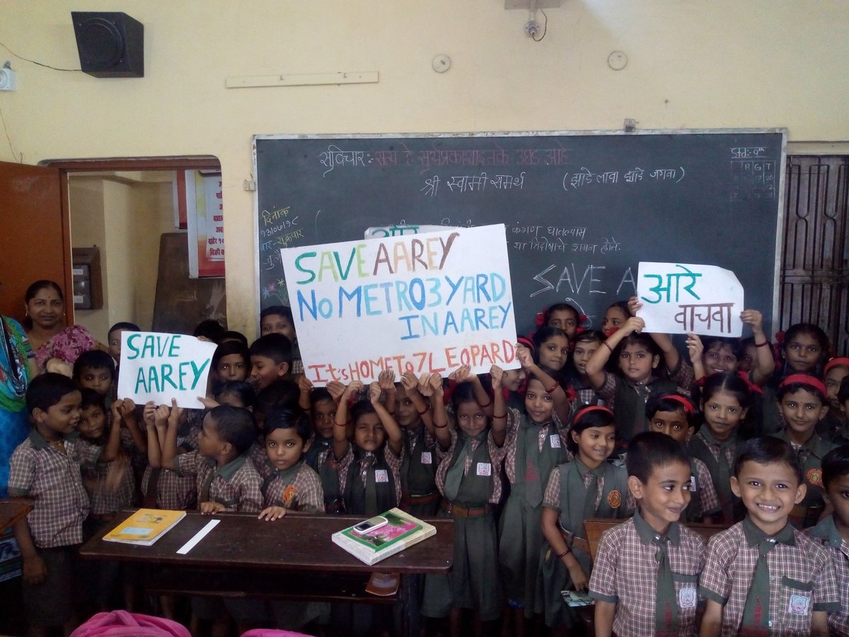SAareyforest's tweet photo. @Archanaapania @radiocityindia @Salilacharya @narendramodi @Dev_Fadnavis #SaveAareyForest 
We need trees in #Mumbai  so as to have clean breatheble air in future,say this little #Children.
#savetrees 
#ChildrensDay https://t.co/7IE28qEf61