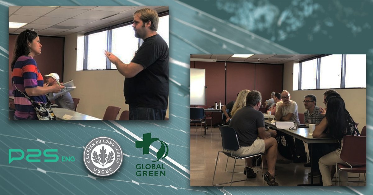 Volunteers from USGBC LA, CCGBC, & Global Green met with homeowners affected by the Thomas fire to discuss sustainable building options at the Ventura Re-builds Green Expo. Alex Sassoon from our Net Zero Energy Team was among the volunteers lending his expertise.