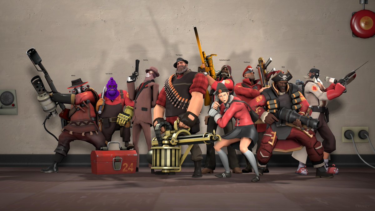 #TF2. r/tf2 art My friend recreated the meet the team in SFM with few our f...